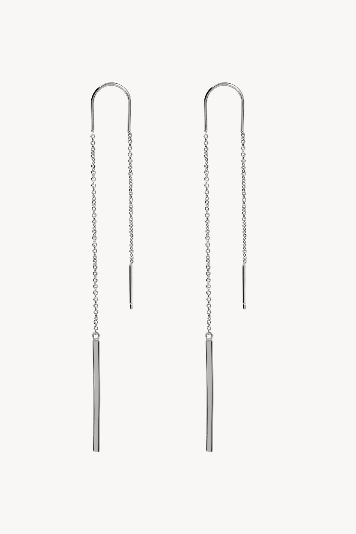 HERMES PENDIENTES PLATA