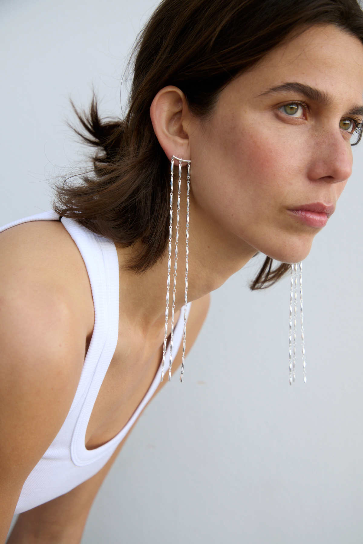 MADONNA PENDIENTES PLATA