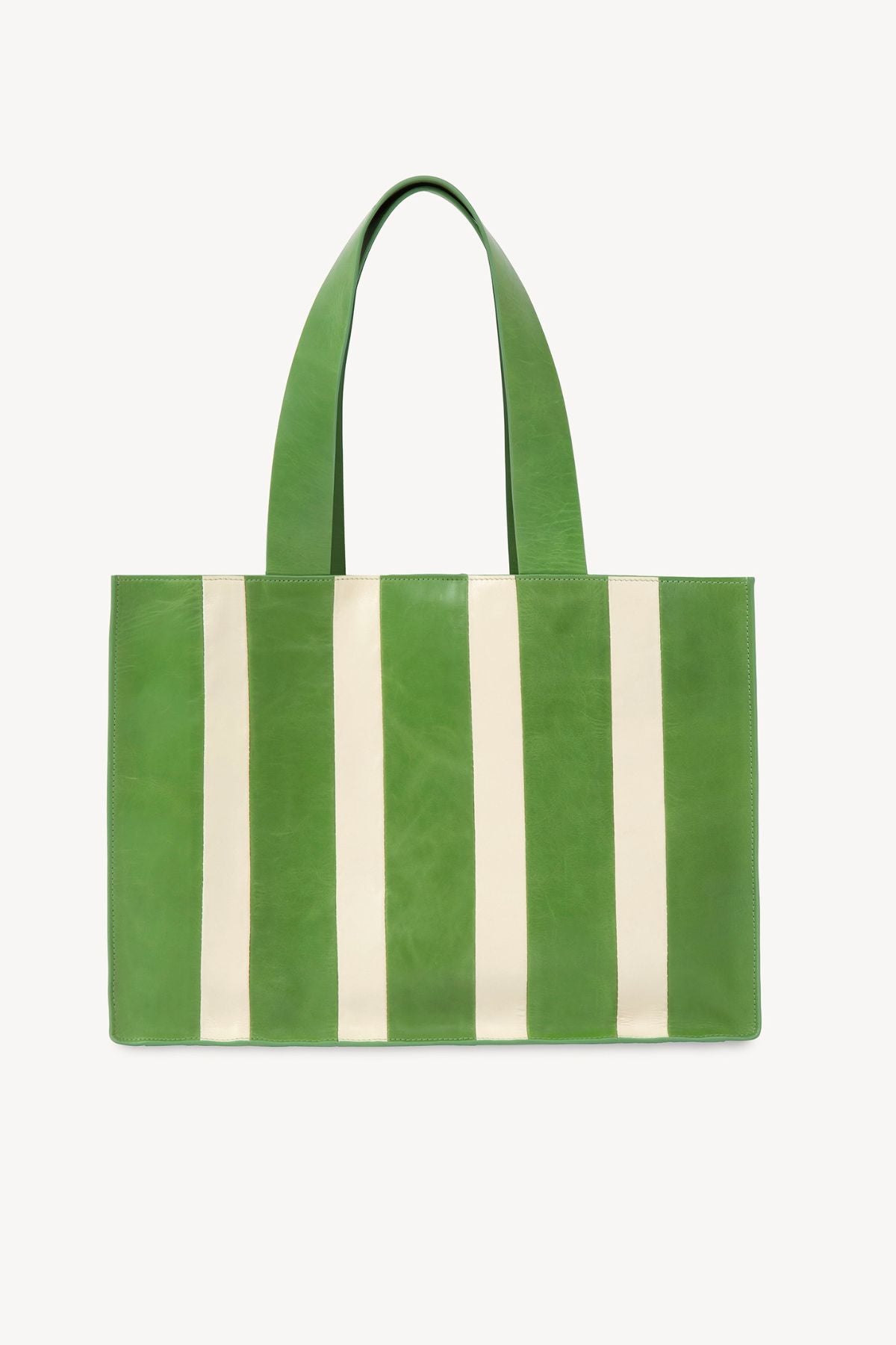 BOLSO OLIVER STRIPES GREEN/ECRU