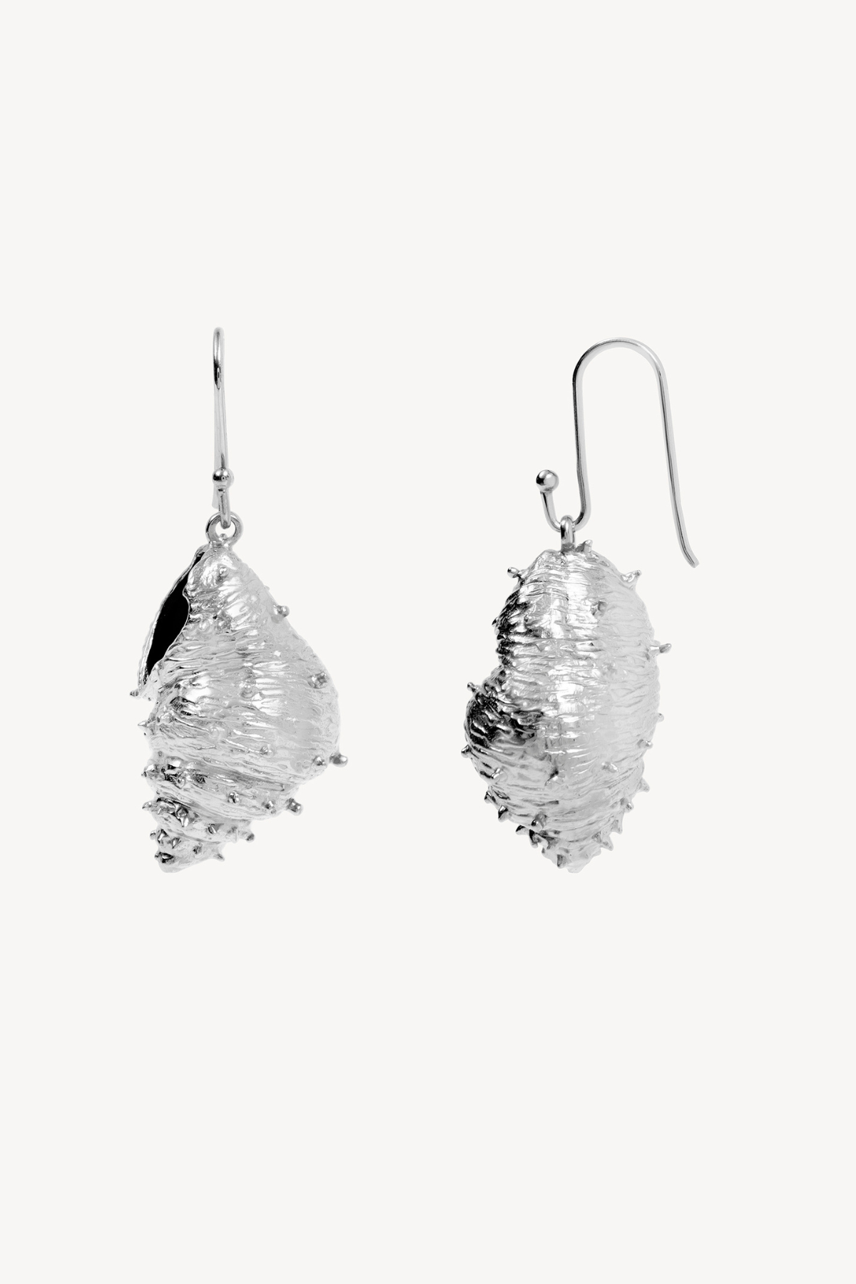 CARACOLA PENDIENTES PLATA