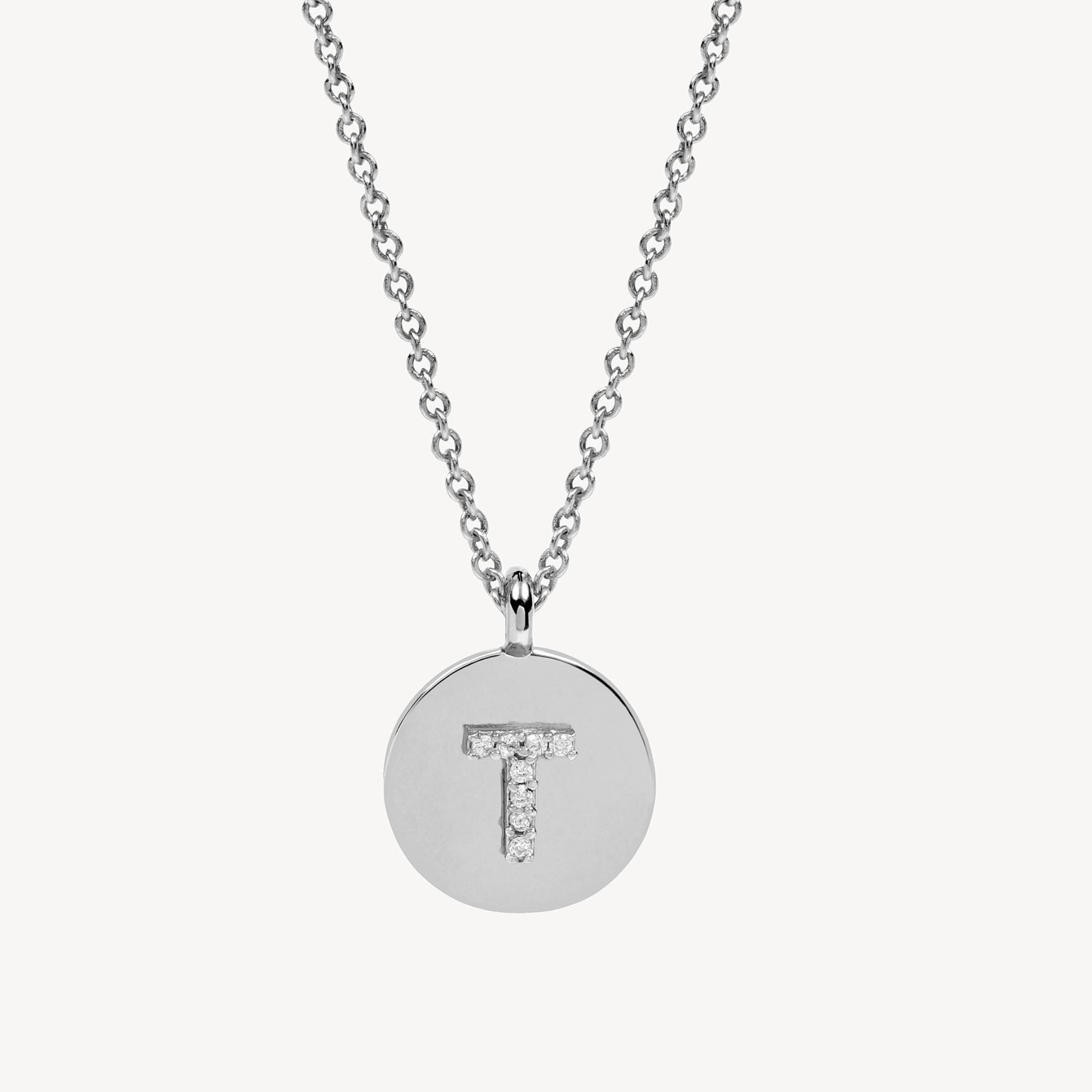 SILVER LETTER NECKLACE