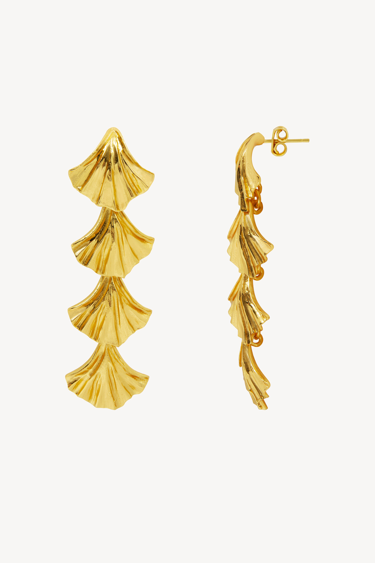 GOLD CORAL EARRINGS