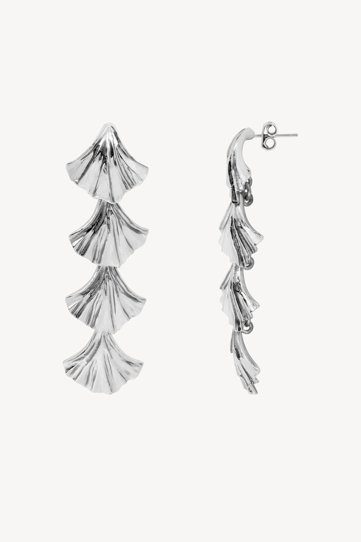 CORAL SILVER EARRINGS