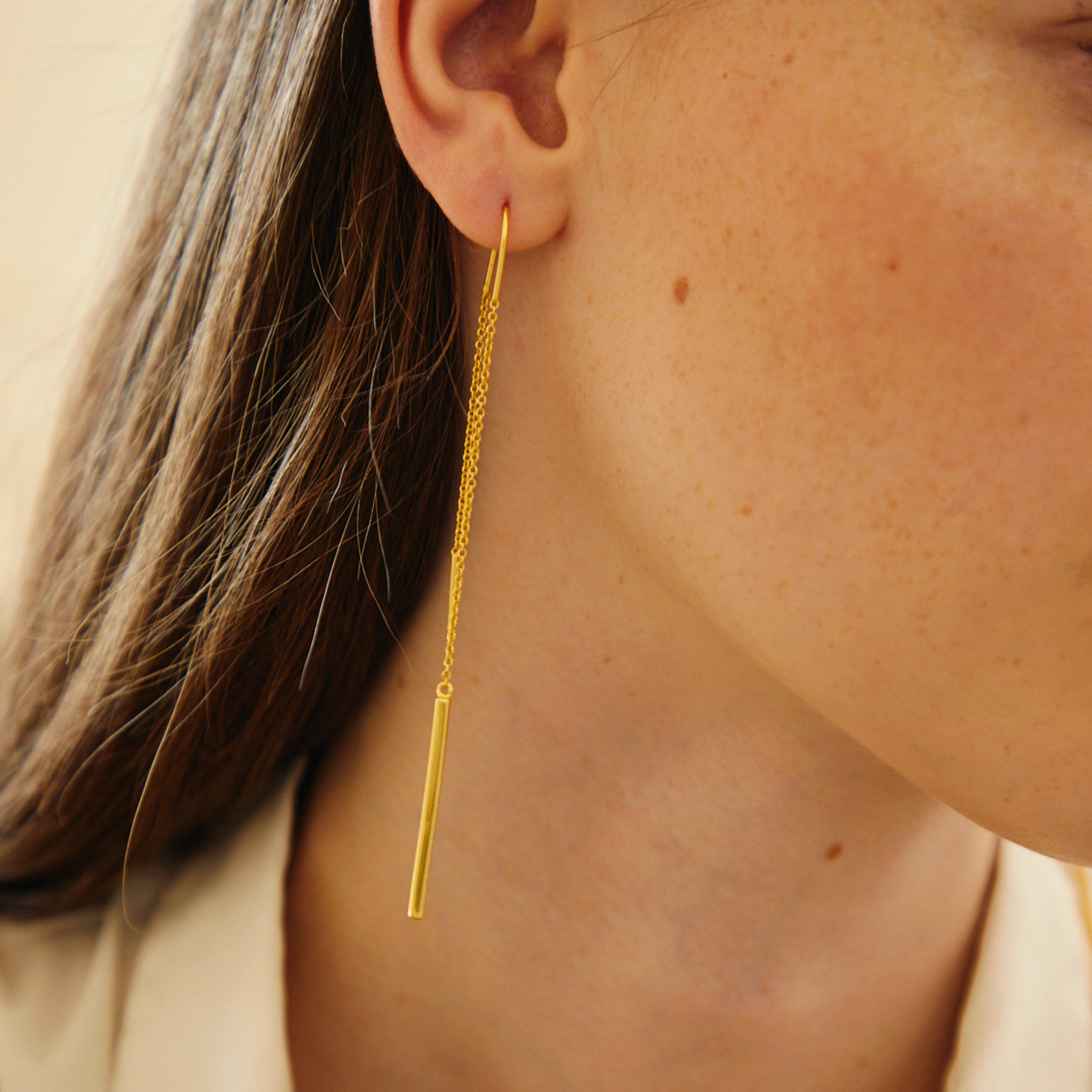 HERMES GOLDEN EARRINGS