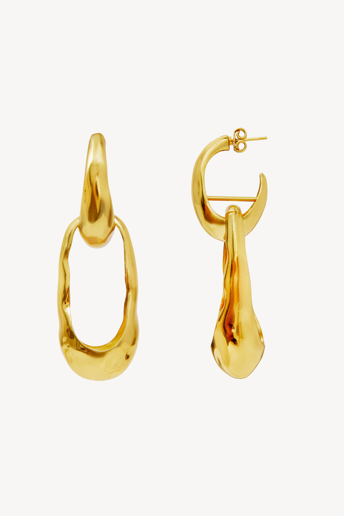 WAVE PENDIENTES ORO