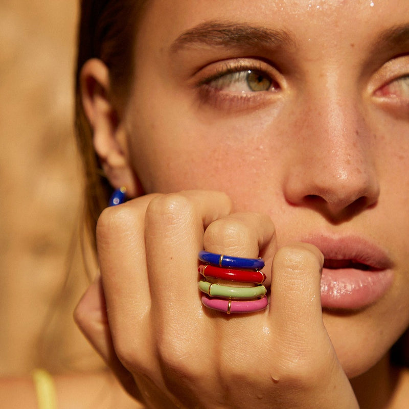 HOOP RING - BLUE