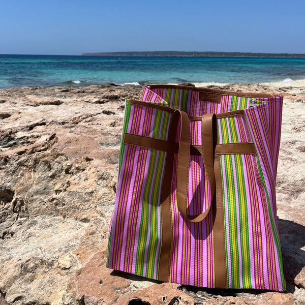 Beach Bag Pink&Green