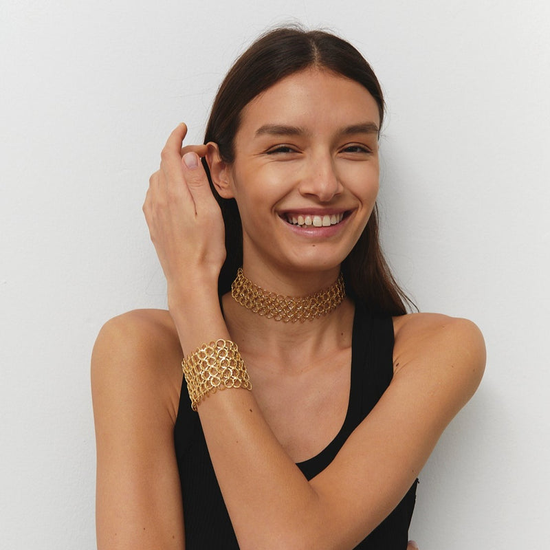 GEO CHOKER GOLD